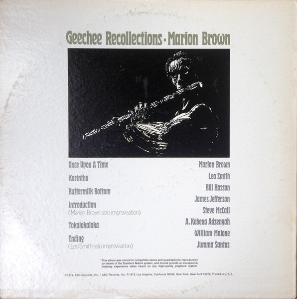 Marion Brown - Geechee Recollections - 1973