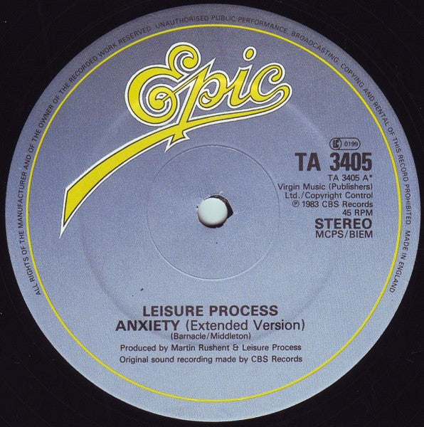 Leisure Process - Anxiety (Neurotica Mix) - 1983