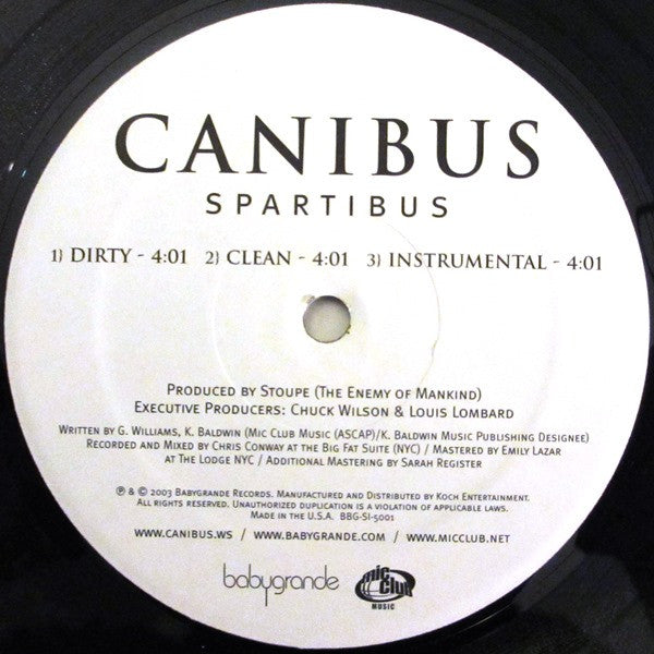 Canibus - Spartibus Vinyl Record