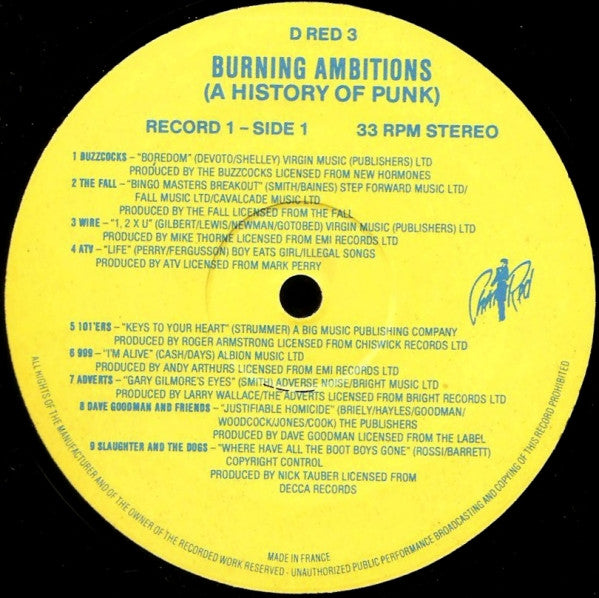 Various - Burning Ambitions: A History Of Punk - 1982