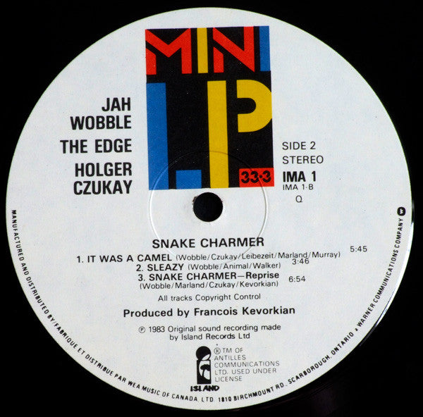 Jah Wobble, Edge, The, Holger Czukay - Snake Charmer - 1983