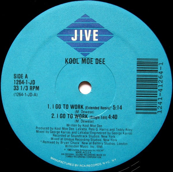 Kool Moe Dee - I Go To Work - 1989