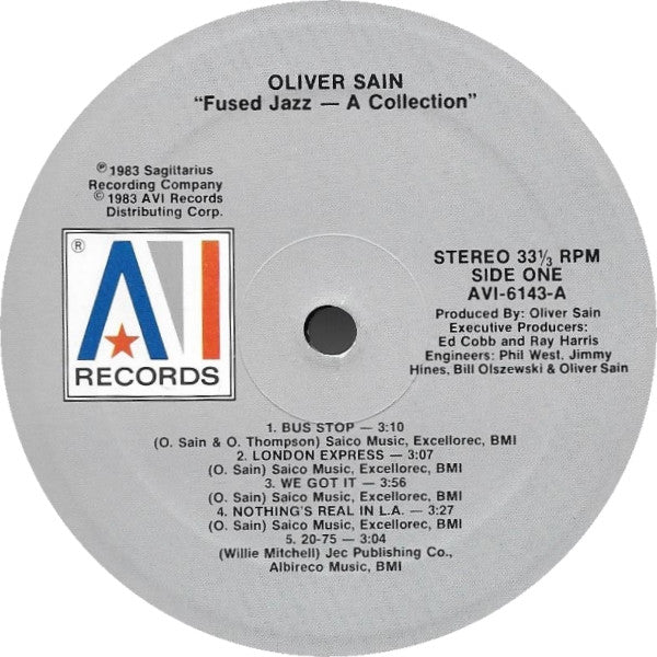 Oliver Sain - Fused Jazz - A Collection - 1983