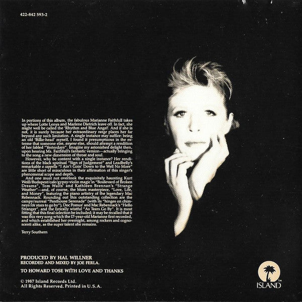 Marianne Faithfull - Strange Weather (CD) -