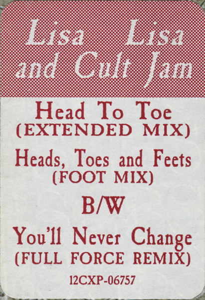 Lisa Lisa & Cult Jam - Head To Toe