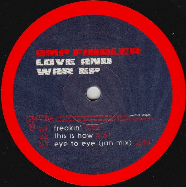 Amp Fiddler - Love And War EP - 2003