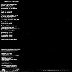 Moral Support - Strange Day For Dancing - 1984