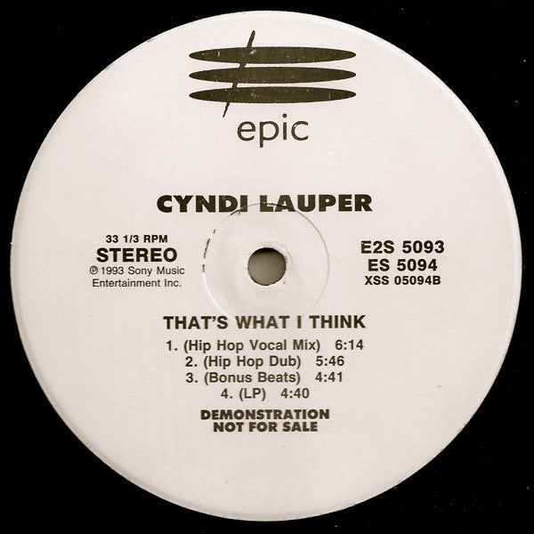 Cyndi Lauper - That's What I Think