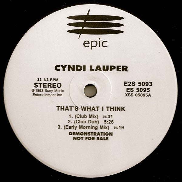 Cyndi Lauper - That's What I Think
