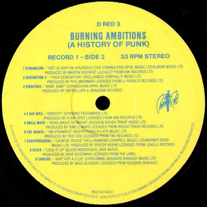 Various - Burning Ambitions: A History Of Punk - 1982