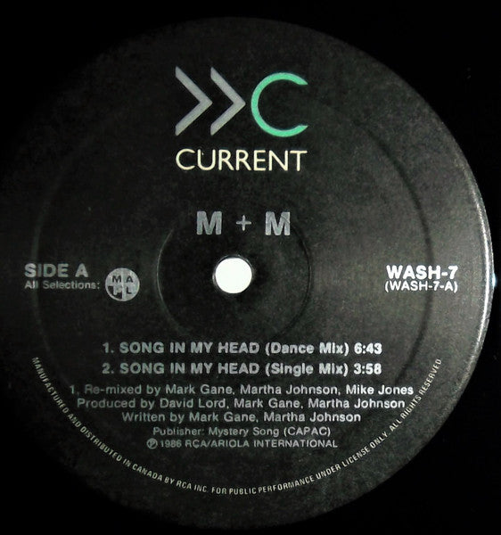 M + M - Song In My Head Vinyl Record