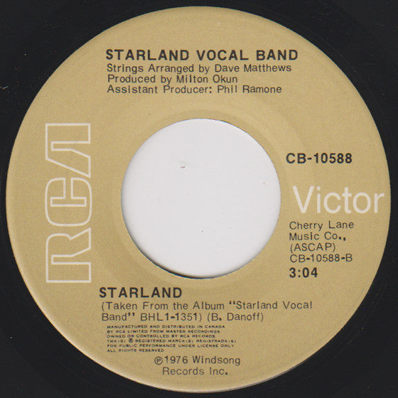 Starland Vocal Band - Afternoon Delight - 1976