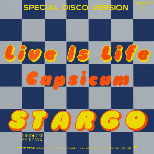 Stargo - Live Is Life / Capsicum - 1985