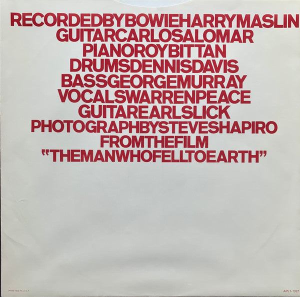 David Bowie - Station To Station - 1976