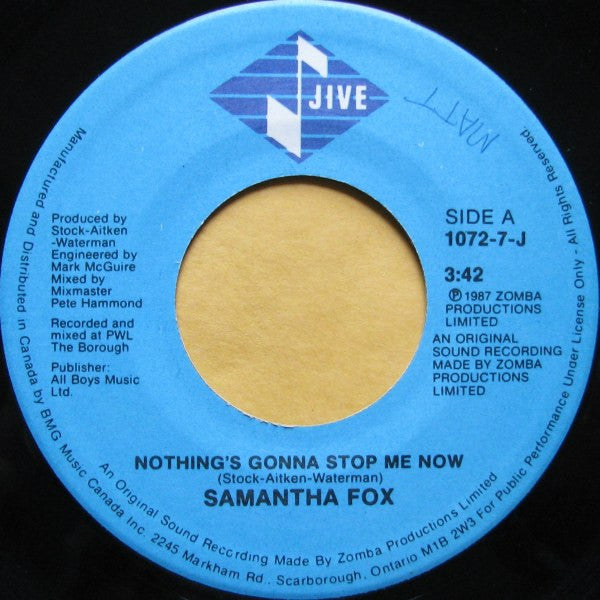 Samantha Fox - Nothing's Gonna Stop Me Now