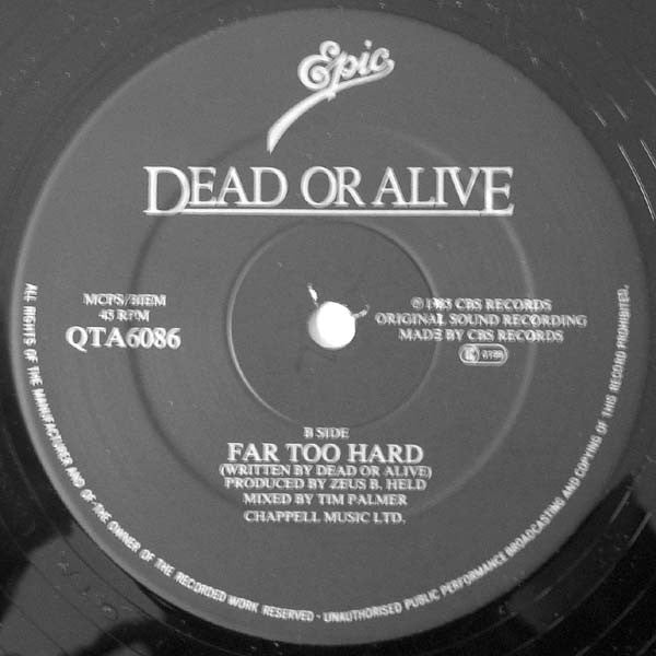 Dead Or Alive - Lover Come Back To Me (Extended Remix) - 1985