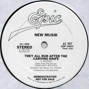 New Musik - While You Wait / They All Run After The Carving Knife - 1981