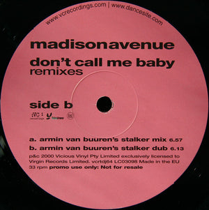 Madison Avenue - Don't Call Me Baby (Remixes)