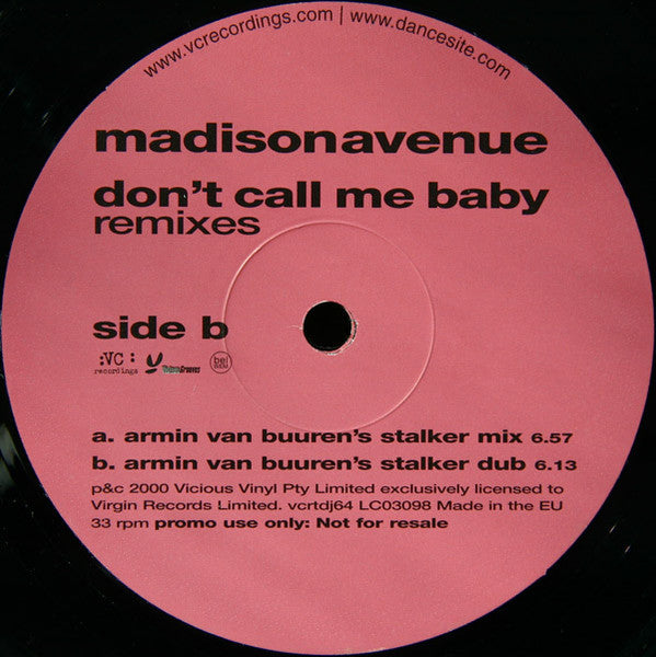 Madison Avenue - Don't Call Me Baby (Remixes)