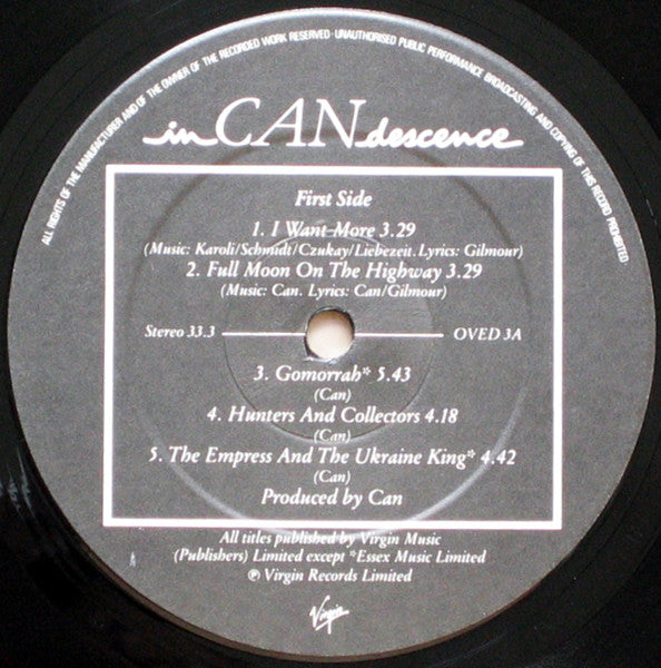 Can - InCANdescence - 1981