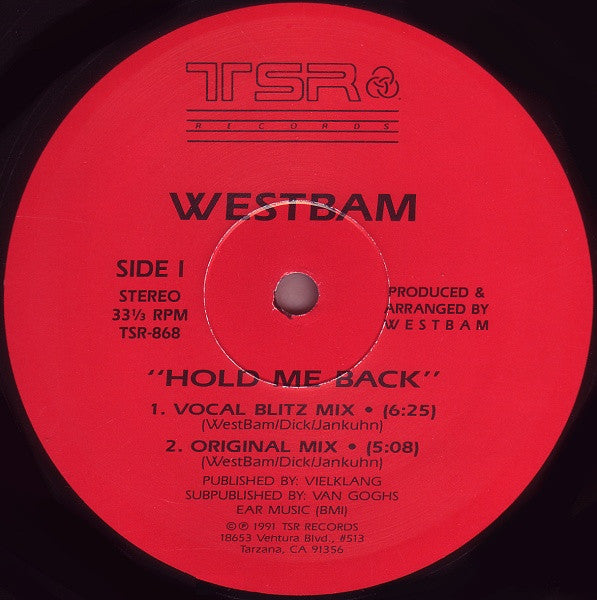 WestBam - Hold Me Back
