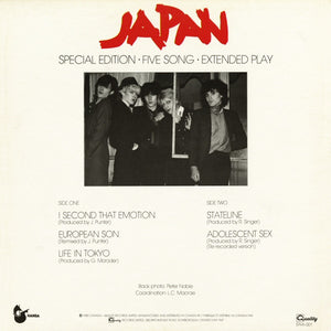 Japan - Special Edition - Five Song - Extended Play - 1980