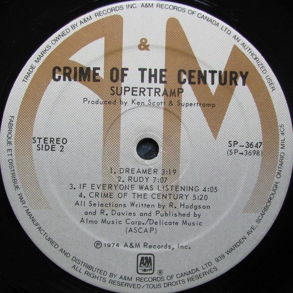 Supertramp - Crime Of The Century -