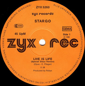Stargo - Live Is Life / Capsicum - 1985