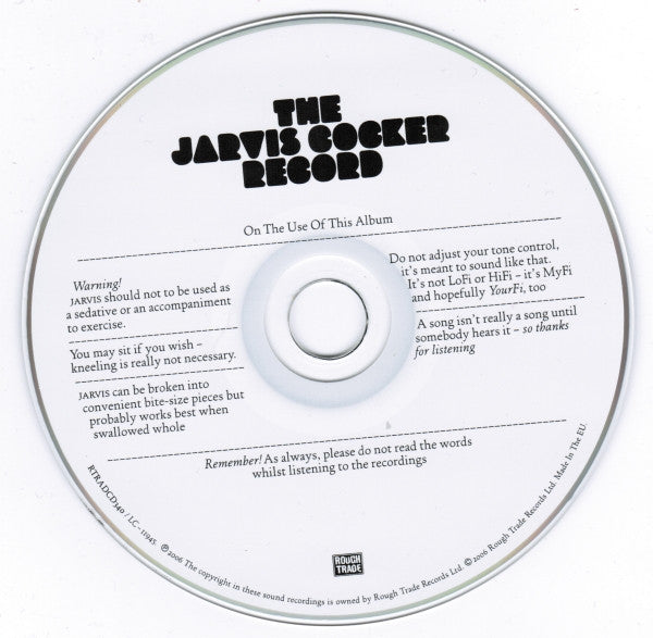 Jarvis Cocker - The Jarvis Cocker Record (CD) - 2006