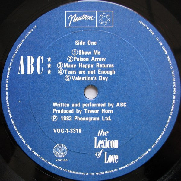 ABC - The Lexicon Of Love - 1982