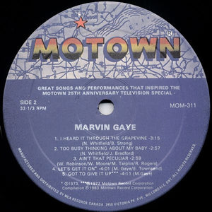 Marvin Gaye - Great Songs And Performances That Inspired The  Motown 25th Anniversary T.V. Special - 1983