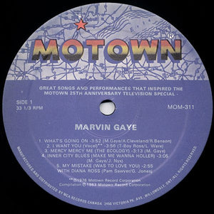 Marvin Gaye - Great Songs And Performances That Inspired The  Motown 25th Anniversary T.V. Special - 1983
