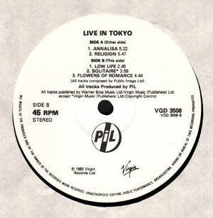 Public Image Limited - Live In Tokyo