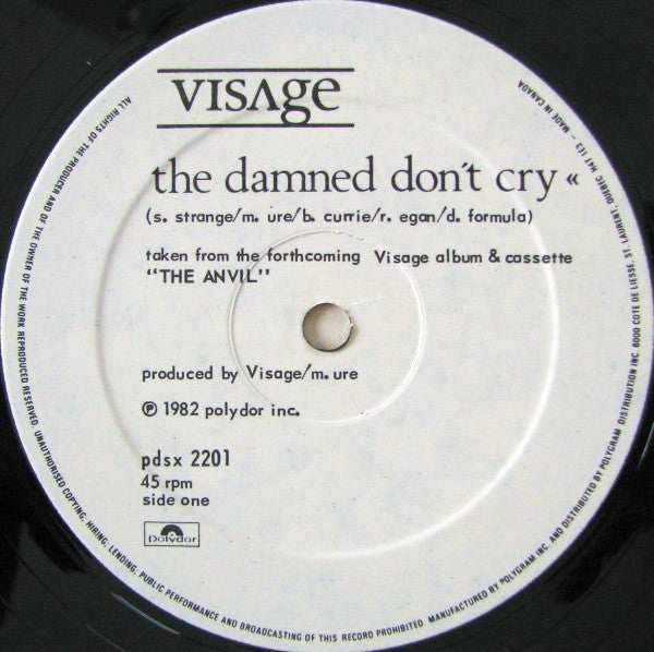 Visage - The Damned Don't Cry - 1982