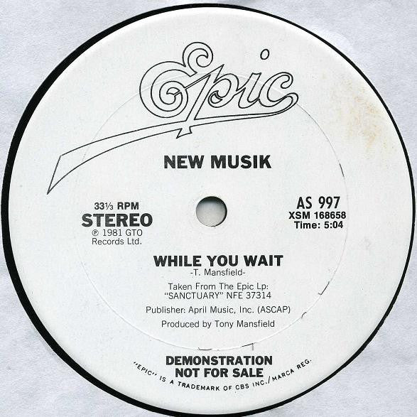 New Musik - While You Wait / They All Run After The Carving Knife - 1981