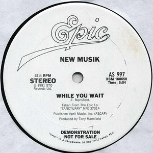 New Musik - While You Wait / They All Run After The Carving Knife - 1981