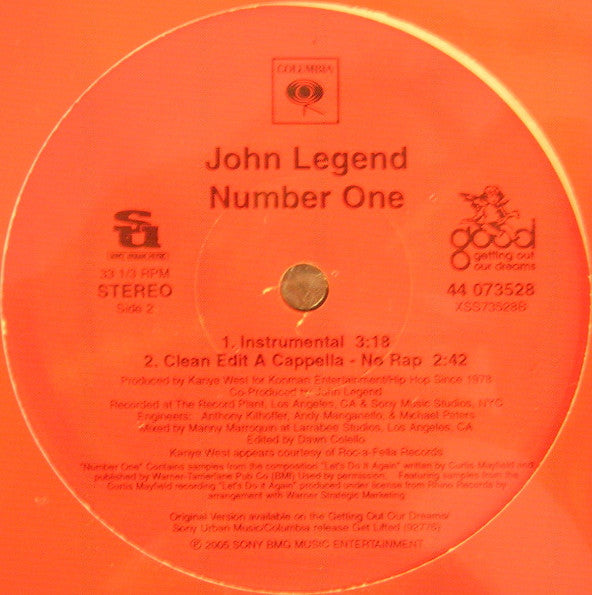 John Legend - Number One Vinyl Record