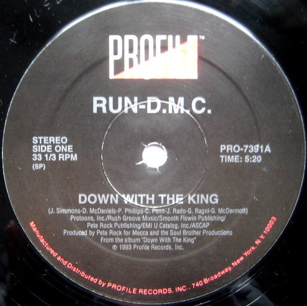 Run DMC - Down With The King Vinyl Record