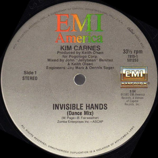 Kim Carnes - Invisible Hands (Dance Mix)