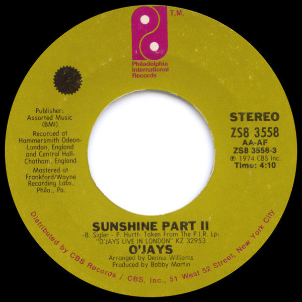 O'Jays, The - Sunshine - 1974