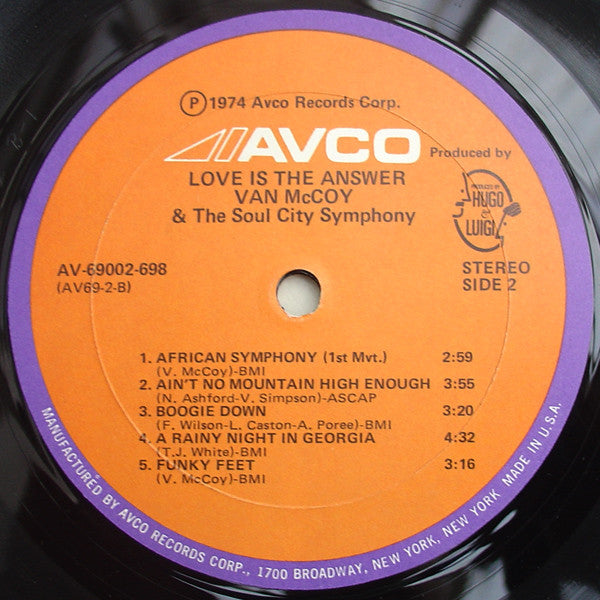 Van McCoy & The Soul City Symphony - Love Is The Answer - 1974