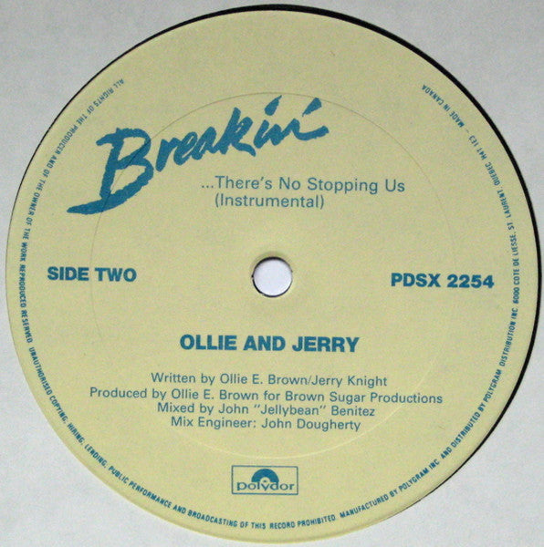 Ollie And Jerry - Breakin' ... There's No Stopping Us (Club Mix) - 1984