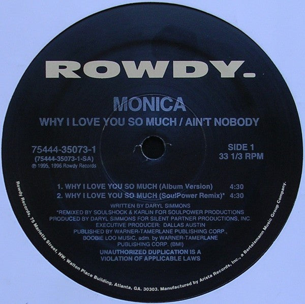 Monica - Why I Love You So Much / Ain't Nobody - 1996