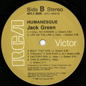 Jack Green - Humanesque - 1980
