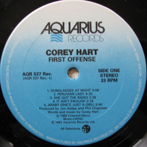 Corey Hart - First Offense - 1983
