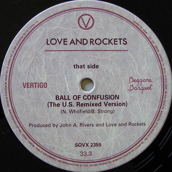 Love And Rockets - Ball Of Confusion (The 12" Remixes) - 1985