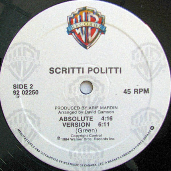Scritti Politti - Wood Beez / Absolute