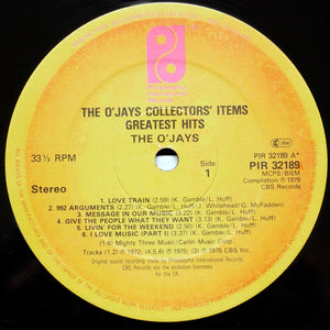 The O'Jays - The O'Jays Collectors' Items - Greatest Hits Vinyl Record