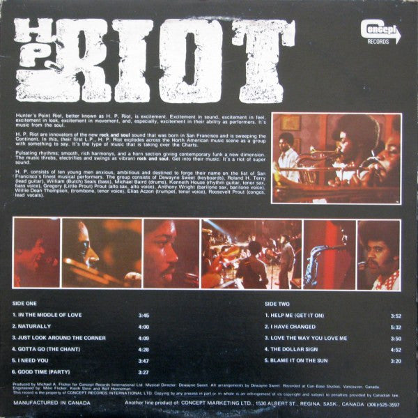 H.P. Riot - H. P. Riot - 1974
