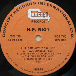 H.P. Riot - H. P. Riot - 1974